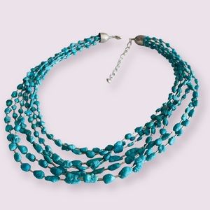 Vintage Jay King DTR Sleeping Beauty Turquoise 7 strand Necklace
